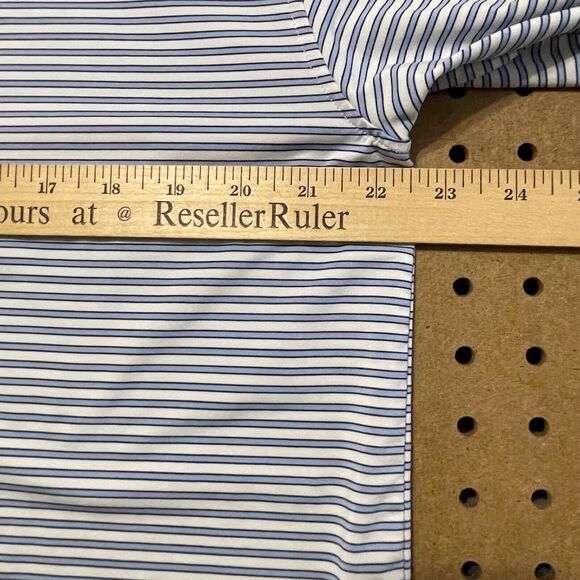 Turtleson Greystone Golf Club Polo Shirt Korea Stripes Blue & White Large Men - Picture 8 of 9
